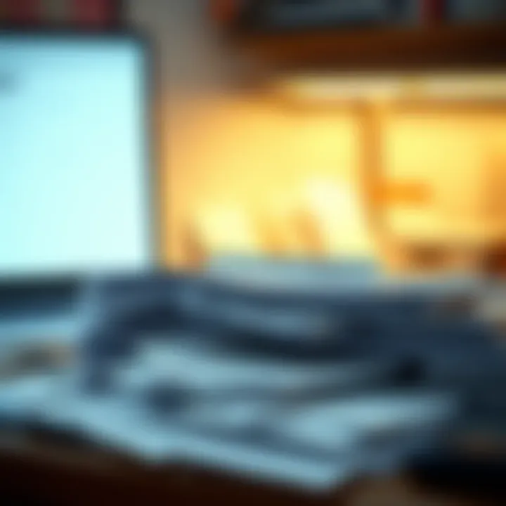 A tidy workspace with receipts sorted by category