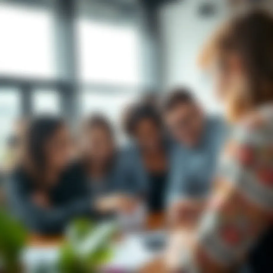 A diverse group of individuals collaborating on a community project