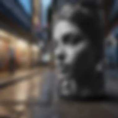Dynamic Street Art as Guerrilla Advertising Dynamic street art reflecting guerrilla advertising