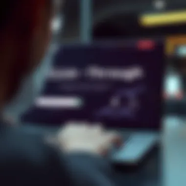 Click-through landing page illustrating call-to-action effectiveness