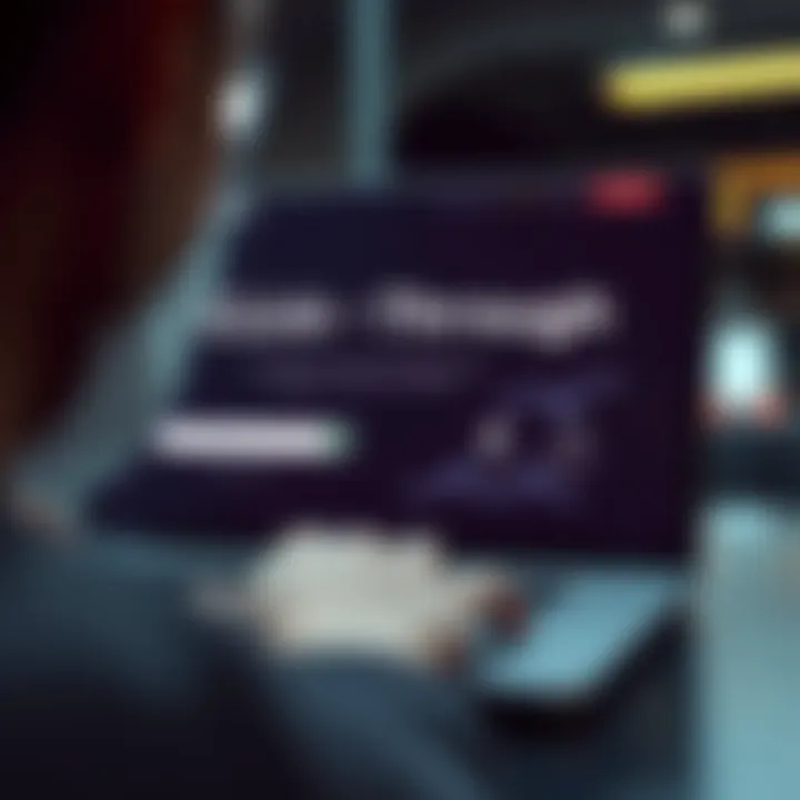 Click-through landing page illustrating call-to-action effectiveness