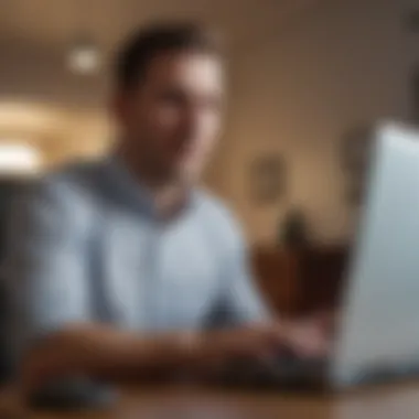 Effective Sales Call Execution A professional on a sales call using a laptop