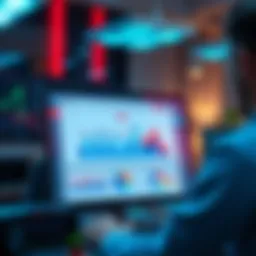 Visual representation of CRM software dashboard