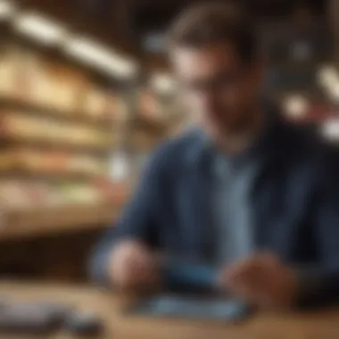 Market Trends Analysis An entrepreneur analyzing market trends on a digital tablet.