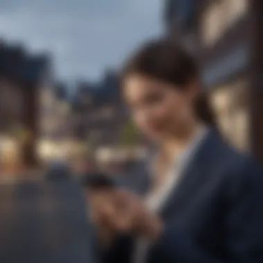 Texting in Real Estate Communication A smartphone displaying a text conversation about real estate